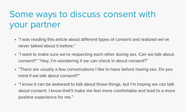 Ways to discuss consent