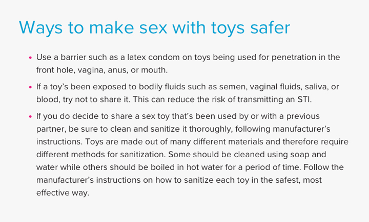 Ways to make sex with toys safer