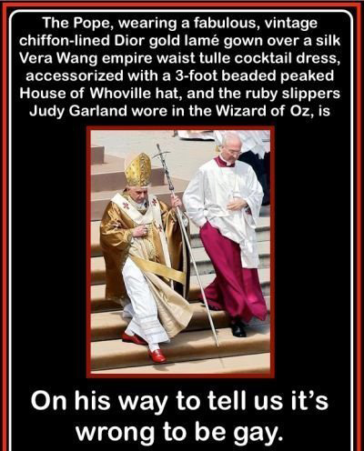 Pope wearing