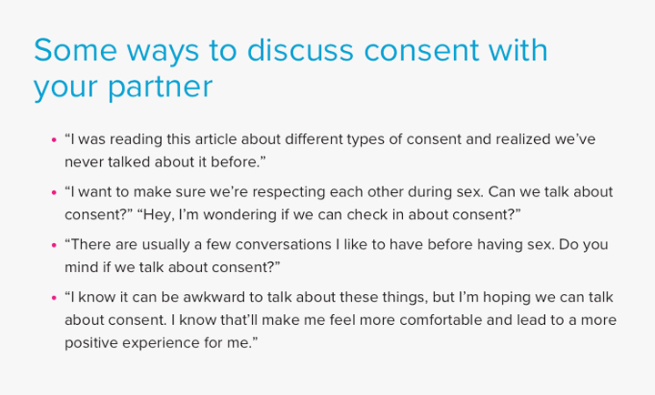 Ways to discuss consent